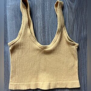 Ribbed Mustard Yellow Tank Top